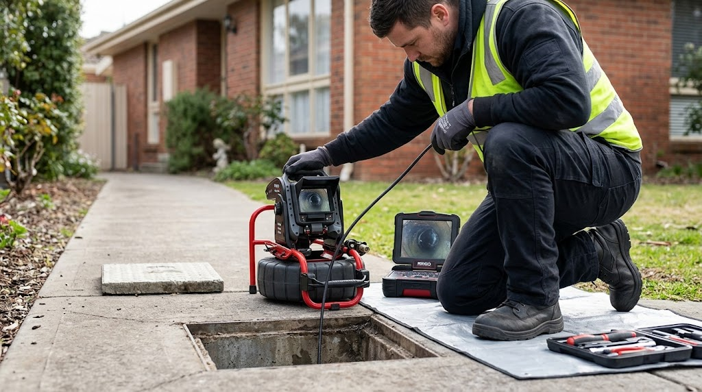CCTV drain inspection equipment used to investigate recurring blocked drains